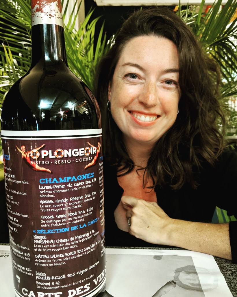 Wine menu at Ô Plongeoir, St. Martin, SXM