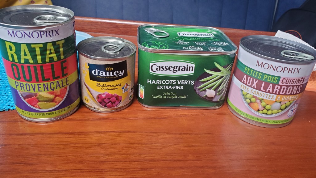 French canned vegetables