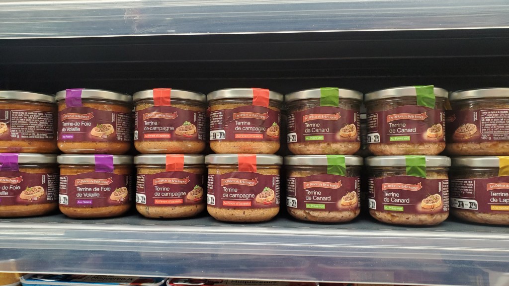 Variety of jars of terrine at Cadisco